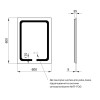 Купити Дзеркало Qtap Mideya (DC-F937) 600х800 з LED-підсвічуванням Touch, з антизапотіванням, з годинником, димером, рег. яскравості QT2078F937W , QT2078F937W / SD00036740 , в категории Дзеркала у ванну , от бренда Qtap  Інтернет-магазин сантехніки ✓ Кращ