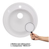 Купити Кухонна мийка Lidz D510/200 WHI-01 (LIDZWHI01D510200) , LIDZWHI01D510200 / SD00039821 , в категории Кухонні мийки з каменю , от бренда Lidz  Інтернет-магазин сантехніки ✓ Кращі ціни на ринку ✓ Величезний вибір ✓ Гарантія ✓ Заходьте!