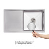 Купить Мийка для кухні інтегрована Lidz Handmade H7844 (LDH7844LBRU35388) Brushed Steel 3,0/0,8 мм , LDH7844LBRU35388 / SD00041492 , в категории Кухонные мойки из нержавеющей стали , от бренда Lidz  Интернет-магазин сантехники ✓ Лучшие цены на рынке ✓ Огр