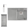 Купить Набір 3 в 1 Qtap кухонна мийка DK7850R 3.0/1.2 мм Satin + сушарка + дозатор для миючого засобу , QTDK7850RSET3012 / SD00041549 , в категории Кухонные наборы , от бренда Qtap  Интернет-магазин сантехники ✓ Лучшие цены на рынке ✓ Огромный выбор ✓ Гар