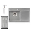 Купить Набір 3 в 1 Qtap кухонна мийка DK6845L 3.0/1.2 мм Satin + сушарка + дозатор для миючого засобу , QTDK6845LSET3012 / SD00041551 , в категории Кухонные наборы , от бренда Qtap  Интернет-магазин сантехники ✓ Лучшие цены на рынке ✓ Огромный выбор ✓ Гар