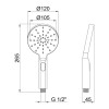 Купить Лійка для ручного душу Qtap Rucni 120 мм округла QTRUCA121O3PCC Chrome , QTRUCA121O3PCC / SD00041915 , в категории Ручные души , от бренда Qtap  Интернет-магазин сантехники ✓ Лучшие цены на рынке ✓ Огромный выбор ✓ Гарантия ✓ Заходите!