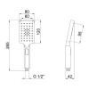 Купити Лійка для ручного душу Qtap Rucni 120х80 мм прямокутна QTRUCA121N3KBB Black Matt , QTRUCA121N3KBB / SD00041919 , в категории Ручні душі , от бренда Qtap  Інтернет-магазин сантехніки ✓ Кращі ціни на ринку ✓ Величезний вибір ✓ Гарантія ✓ Заходьте!