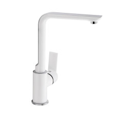 Смеситель для кухни Qtap Ustek QTUS9016107FCW Хром/Белый