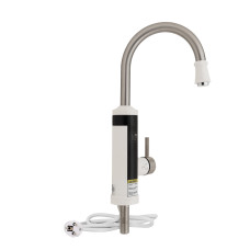 Проточный кран-водонагреватель для кухни Lidz Warm 059 LDWAR059WNK35878 Белый / Никель