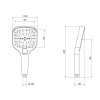 Купить Лійка для ручного душу Qtap Rucni 120х120 мм прямокутна QTRUCA120N3KCC Chrome , QTRUCA120N3KCC / SD00042069 , в категории Ручные души , от бренда Qtap  Интернет-магазин сантехники ✓ Лучшие цены на рынке ✓ Огромный выбор ✓ Гарантия ✓ Заходите!