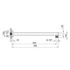 Купить Кронштейн для верхнього душу Qtap Trubice 400 мм прямокутний QTTRB400NB Black Matt , QTTRB400NB / SD00042087 , в категории Кронштейны, держатели, подключения , от бренда Qtap  Интернет-магазин сантехники ✓ Лучшие цены на рынке ✓ Огромный выбор ✓ Га