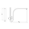 Купить Кронштейн для верхнього душу Qtap Trubice 400 мм прямокутний QTTRB422NС Chrome , QTTRB422NС / SD00042089 , в категории Кронштейны, держатели, подключения , от бренда Qtap  Интернет-магазин сантехники ✓ Лучшие цены на рынке ✓ Огромный выбор ✓ Гарант