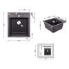 Купити Кухонна мийка Lidz 460х515/200 GRF-13 (LIDZGRF13460515200) , LIDZGRF13460515200 / SD00042424 , в категории Кухонні мийки з каменю , от бренда Lidz  Інтернет-магазин сантехніки ✓ Кращі ціни на ринку ✓ Величезний вибір ✓ Гарантія ✓ Заходьте!