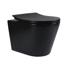 Унитаз подвесной Qtap Scorpio безобидковый с сиденьем Soft-close QT1433053ERMB