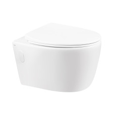 Напольный унитаз Qtap Leo безободковый с сиденьем Soft-close QT11331002ERW