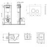 Купити Набір Qtap інсталяція 3 в 1 Nest QT0133M425 з панеллю змиву круглою QT0111M11112CRM + унітаз з сидінням Crow QT05335170W , QT05335170W0133M425M11112CRM / SD00042988 , в категории Унітази підвісні , от бренда Qtap  Інтернет-магазин сантехніки ✓ Кращ