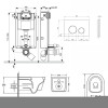 Купити Набір Qtap інсталяція 3 в 1 Nest QT0133M425 з панеллю змиву круглою QT0111M11111SAT + унітаз з сидінням Swan QT16335178W , QT16335178W0133M425M11111SAT / SD00042995 , в категории Унітази підвісні , от бренда Qtap  Інтернет-магазин сантехніки ✓ Кращ
