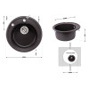 Купити Кухонна мийка Lidz D510/200 GRF-13 (LIDZGRF13D510200) , LIDZGRF13D510200 / SD00043320 , в категории Кухонні мийки з каменю , от бренда Lidz  Інтернет-магазин сантехніки ✓ Кращі ціни на ринку ✓ Величезний вибір ✓ Гарантія ✓ Заходьте!
