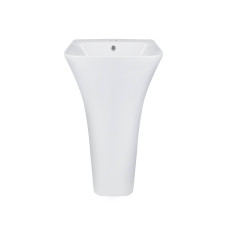 Раковина для пола моноблок Qtap Crow 450x435x835 белая с донным клапаном QT0511G315W