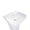 Купить Раковина для пола моноблок Qtap Crow 450x435x835 белая с донным клапаном QT0511G315W , QT0511G315W / SD00043852 , в категории Умывальники , от бренда Qtap  Интернет-магазин сантехники ✓ Лучшие цены на рынке ✓ Огромный выбор ✓ Гарантия ✓ Заходите!