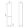 Купить Пенал напольный Qtap Scorpio 350х1900х300 White QT1475PN1901RW , QT1475PN1901RW / SD00044568 , в категории Пеналы и полупеналы в ванную , от бренда Qtap  Интернет-магазин сантехники ✓ Лучшие цены на рынке ✓ Огромный выбор ✓ Гарантия ✓ Заходите!