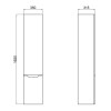 Купить Подвесной пенал Qtap Scorpio 350х1650х300 Графит QT1476PP1652RG , QT1476PP1652RG / SD00044571 , в категории Пеналы и полупеналы в ванную , от бренда Qtap  Интернет-магазин сантехники ✓ Лучшие цены на рынке ✓ Огромный выбор ✓ Гарантия ✓ Заходите!