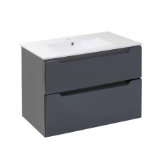 Комплект Qtap Scorpio 810х585х460 Графит подвесной + раковина углубленная QT1472TPВ8023080CG