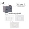 Купити Тумба підвісна Qtap Scorpio 710х585х460 Graphite QT1474TPВ702G , QT1474TPВ702G / SD00045067 , в категории Шафи під умивальник , от бренда Qtap  Інтернет-магазин сантехніки ✓ Кращі ціни на ринку ✓ Величезний вибір ✓ Гарантія ✓ Заходьте!