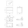Купити Тумба підвісна Qtap Tern 600х476х469 Matt black зі стільницею QT1779TPL602MB , QT1779TPL602MB / SD00045076 , в категории Шафи під умивальник , от бренда Qtap  Інтернет-магазин сантехніки ✓ Кращі ціни на ринку ✓ Величезний вибір ✓ Гарантія ✓ Заходьт