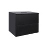 Купити Тумба підвісна Qtap Tern 600х476х469 Matt black зі стільницею QT1779TPL602MB , QT1779TPL602MB / SD00045076 , в категории Шафи під умивальник , от бренда Qtap  Інтернет-магазин сантехніки ✓ Кращі ціни на ринку ✓ Величезний вибір ✓ Гарантія ✓ Заходьт