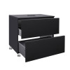 Купити Тумба підлогова Qtap Tern 700х616х469 Matt black зі стільницею QT1780TNL702MB , QT1780TNL702MB / SD00045077 , в категории Шафи під умивальник , от бренда Qtap  Інтернет-магазин сантехніки ✓ Кращі ціни на ринку ✓ Величезний вибір ✓ Гарантія ✓ Заходь