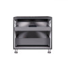 Купити Тумба підлогова Qtap Tern 700х616х469 Matt black зі стільницею QT1780TNL702MB , QT1780TNL702MB / SD00045077 , в категории Шафи під умивальник , от бренда Qtap  Інтернет-магазин сантехніки ✓ Кращі ціни на ринку ✓ Величезний вибір ✓ Гарантія ✓ Заходь