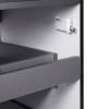 Купити Тумба підлогова Qtap Tern 700х616х469 Matt black зі стільницею QT1780TNL702MB , QT1780TNL702MB / SD00045077 , в категории Шафи під умивальник , от бренда Qtap  Інтернет-магазин сантехніки ✓ Кращі ціни на ринку ✓ Величезний вибір ✓ Гарантія ✓ Заходь