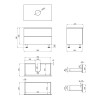 Купити Тумба підлогова Qtap Tern 800х476х469 Matt black зі стільницею QT1780TNL802MB , QT1780TNL802MB / SD00045079 , в категории Шафи під умивальник , от бренда Qtap  Інтернет-магазин сантехніки ✓ Кращі ціни на ринку ✓ Величезний вибір ✓ Гарантія ✓ Заходь