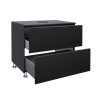 Купити Тумба підлогова Qtap Tern 800х476х469 Matt black зі стільницею QT1780TNL802MB , QT1780TNL802MB / SD00045079 , в категории Шафи під умивальник , от бренда Qtap  Інтернет-магазин сантехніки ✓ Кращі ціни на ринку ✓ Величезний вибір ✓ Гарантія ✓ Заходь