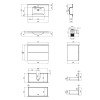 Купити Комплект Qtap Tern 800х580х437 White тумба підвісна + раковина урізна QT1772TPL8013080CW , QT1772TPL8013080CW / SD00045104 , в категории Шафи під умивальник , от бренда Qtap  Інтернет-магазин сантехніки ✓ Кращі ціни на ринку ✓ Величезний вибір ✓ Га
