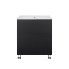 Купити Комплект Qtap Tern 600х725х437 Matt black тумба підлогова + раковина урізна QT1771TNL6023060CMB , QT1771TNL6023060CMB / SD00045105 , в категории Шафи під умивальник , от бренда Qtap  Інтернет-магазин сантехніки ✓ Кращі ціни на ринку ✓ Величезний ви