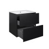 Купити Комплект Qtap Tern 600х580х437 Matt black тумба підвісна + раковина урізна QT1772TPL6023060CMB , QT1772TPL6023060CMB / SD00045106 , в категории Шафи під умивальник , от бренда Qtap  Інтернет-магазин сантехніки ✓ Кращі ціни на ринку ✓ Величезний виб