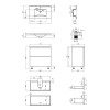 Купити Комплект Qtap Tern 800х725х437 Matt black тумба підлогова + раковина урізна QT1771TNL8023080CMB , QT1771TNL8023080CMB / SD00045109 , в категории Шафи під умивальник , от бренда Qtap  Інтернет-магазин сантехніки ✓ Кращі ціни на ринку ✓ Величезний ви
