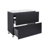 Купити Комплект Qtap Tern 800х725х437 Matt black тумба підлогова + раковина урізна QT1771TNL8023080CMB , QT1771TNL8023080CMB / SD00045109 , в категории Шафи під умивальник , от бренда Qtap  Інтернет-магазин сантехніки ✓ Кращі ціни на ринку ✓ Величезний ви