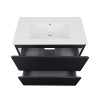 Купити Комплект Qtap Tern 800х725х437 Matt black тумба підлогова + раковина урізна QT1771TNL8023080CMB , QT1771TNL8023080CMB / SD00045109 , в категории Шафи під умивальник , от бренда Qtap  Інтернет-магазин сантехніки ✓ Кращі ціни на ринку ✓ Величезний ви