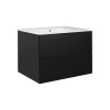 Купити Комплект Qtap Tern 800х580х437 Matt black тумба підвісна + раковина урізна QT1772TPL8023080CMB , QT1772TPL8023080CMB / SD00045110 , в категории Шафи під умивальник , от бренда Qtap  Інтернет-магазин сантехніки ✓ Кращі ціни на ринку ✓ Величезний виб
