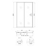 Купить Душевые двери в нишу Qtap Taurus CRM2012-13.C6 120-130x185 см, стекло Clear 6 мм, покрытие CalcLess , TAUCRM201213C6 / SD00045297 , в категории Душевые двери , от бренда Qtap  Интернет-магазин сантехники ✓ Лучшие цены на рынке ✓ Огромный выбор ✓ Га