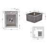 Купити Мийка для кухні інтегрована Lidz Handmade H4050 (LDH4050BRU39258) Brushed Steel 3,0/1,0 мм , LDH4050BRU39258 / SD00045362 , в категории Кухонні мийки з нержавіючої сталі , от бренда Lidz  Інтернет-магазин сантехніки ✓ Кращі ціни на ринку ✓ Величезн
