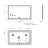 Купити Дзеркало Qtap Crow 1200х700 з LED-підсвічуванням Touch, лінза, цифровий годинник, димер, рег. яскравості QT0578141670120W , QT0578141670120W / SD00045757 , в категории Дзеркала у ванну , от бренда Qtap  Інтернет-магазин сантехніки ✓ Кращі ціни на р