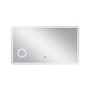 Купити Дзеркало Qtap Crow 1200х700 з LED-підсвічуванням Touch, лінза, цифровий годинник, димер, рег. яскравості QT0578141670120W , QT0578141670120W / SD00045757 , в категории Дзеркала у ванну , от бренда Qtap  Інтернет-магазин сантехніки ✓ Кращі ціни на р
