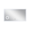 Купити Дзеркало Qtap Crow 1200х700 з LED-підсвічуванням Touch, лінза, цифровий годинник, димер, рег. яскравості QT0578141670120W , QT0578141670120W / SD00045757 , в категории Дзеркала у ванну , от бренда Qtap  Інтернет-магазин сантехніки ✓ Кращі ціни на р