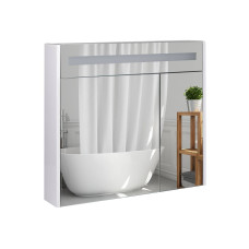 Дзеркальна шафа підвісна Qtap Robin 800х730х145 White з LED-підсвічуванням QT1377ZP8001W
