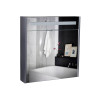 Купити Дзеркальна шафа підвісна Qtap Robin 700х730х145 Graphite з LED-підсвічуванням QT1377ZP7002G , QT1377ZP7002G / SD00045855 , в категории Дзеркала у ванну , от бренда Qtap  Інтернет-магазин сантехніки ✓ Кращі ціни на ринку ✓ Величезний вибір ✓ Гаранті