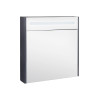 Купити Дзеркальна шафа підвісна Qtap Robin 700х730х145 Graphite з LED-підсвічуванням QT1377ZP7002G , QT1377ZP7002G / SD00045855 , в категории Дзеркала у ванну , от бренда Qtap  Інтернет-магазин сантехніки ✓ Кращі ціни на ринку ✓ Величезний вибір ✓ Гаранті