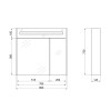 Купити Дзеркальна шафа підвісна Qtap Robin 800х730х145 Graphite з LED-підсвічуванням QT1377ZP8002G , QT1377ZP8002G / SD00045856 , в категории Дзеркала у ванну , от бренда Qtap  Інтернет-магазин сантехніки ✓ Кращі ціни на ринку ✓ Величезний вибір ✓ Гаранті