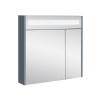 Купити Дзеркальна шафа підвісна Qtap Robin 800х730х145 Graphite з LED-підсвічуванням QT1377ZP8002G , QT1377ZP8002G / SD00045856 , в категории Дзеркала у ванну , от бренда Qtap  Інтернет-магазин сантехніки ✓ Кращі ціни на ринку ✓ Величезний вибір ✓ Гаранті
