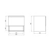 Купити Тумба підвісна Qtap Robin 600х580х437 White/Whitish oak QT1374TPВ6001WWO , QT1374TPВ6001WWO / SD00045857 , в категории Шафи під умивальник , от бренда Qtap  Інтернет-магазин сантехніки ✓ Кращі ціни на ринку ✓ Величезний вибір ✓ Гарантія ✓ Заходьте!