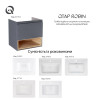 Купити Тумба підвісна Qtap Robin 600х580х437 Graphite/Whitish oak QT1374TPВ6002GWO , QT1374TPВ6002GWO / SD00045860 , в категории Шафи під умивальник , от бренда Qtap  Інтернет-магазин сантехніки ✓ Кращі ціни на ринку ✓ Величезний вибір ✓ Гарантія ✓ Заходь